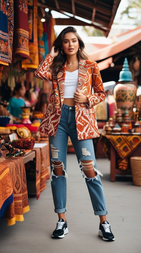 blazer batik wanita